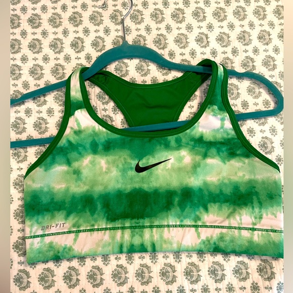 Nike Other - Nike Dri Fit Sports Bra Green & White Tie Dye
Size Medium
